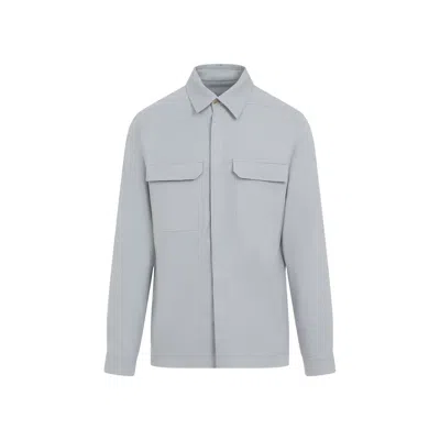 Rick Owens Work Shirt With Double Stitching And Flap Pockets