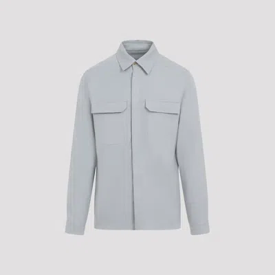 Rick Owens Work Shirt With Double Stitching And Flap Pockets