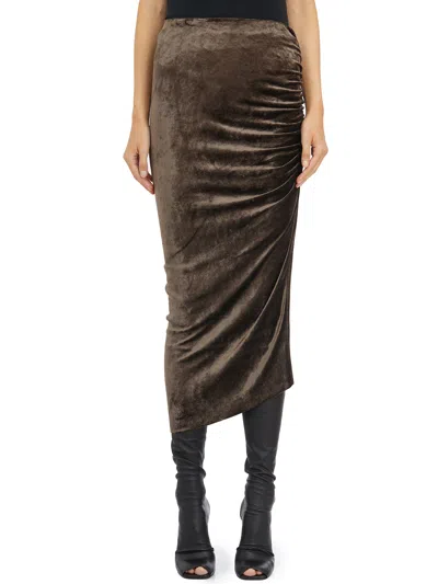 Rickowenslilies Gonna Svita Knee Skirt Taupe