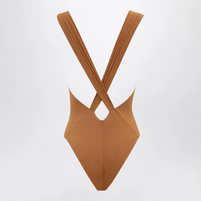 Saint Laurent Women's Silk-blend Crossover Bodysuit