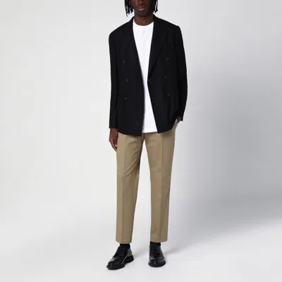 Santaniello Double-breasted Jacket In Wool-blend