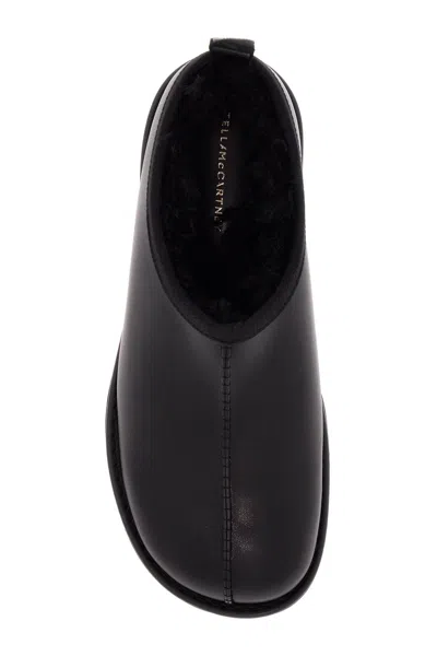 Stella Mccartney 'sneak-elyse' Black Mules With Open Rear
