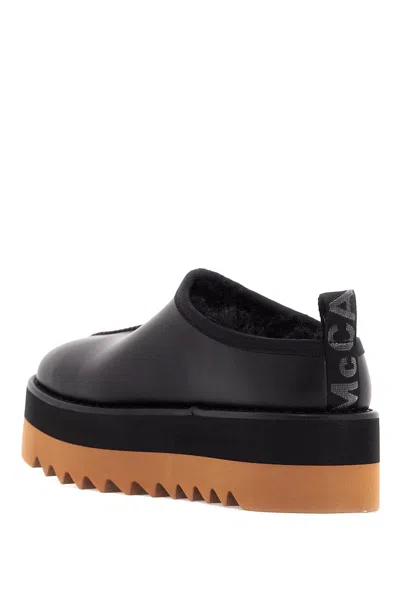 Stella Mccartney 'sneak-elyse' Black Mules With Open Rear