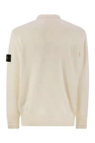 Stone Island Textured Knit Sweater With Crew Neckline