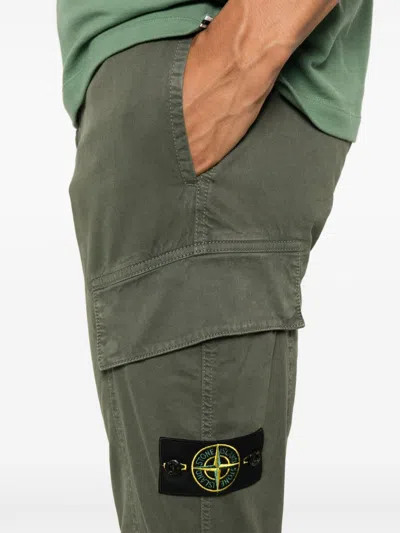 Stone Island Miliytary Green Compass-patch Cargo Trousers