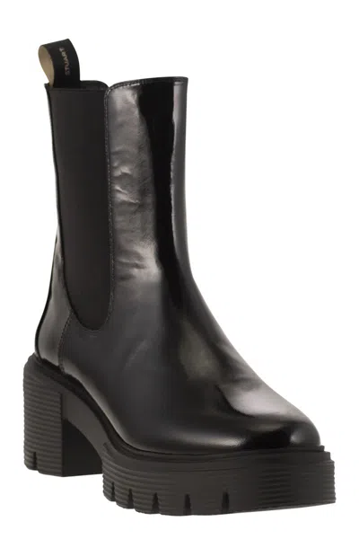 Stuart Weitzman Soho Chelsea - Leather Ankle Boot With Midsole