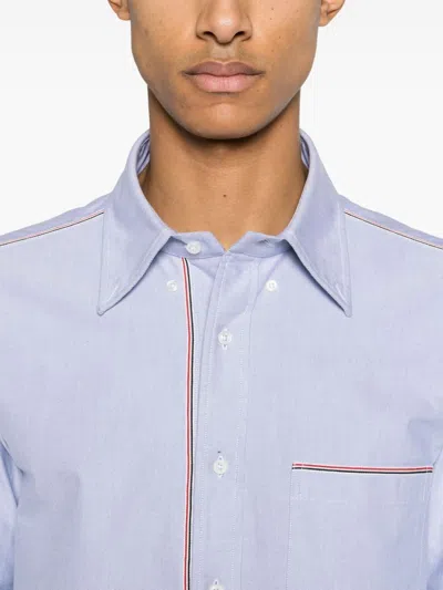 Thom Browne Camicia Button Down Con Finiture In Gros Grain