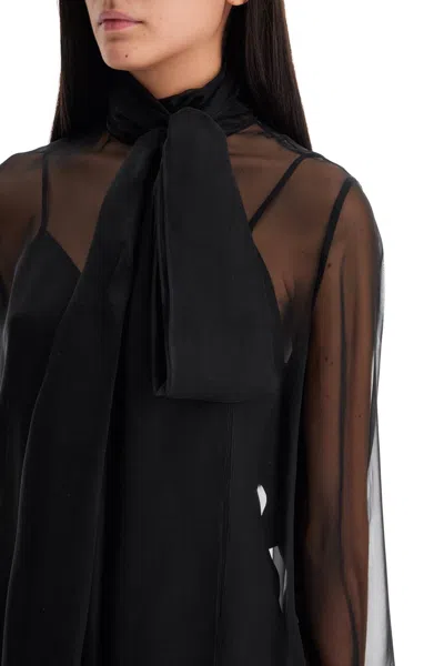 Valentino Semi-sheer Ruffled Mini Dress