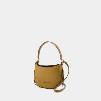 Vanessa Bruno Small Daily Top-handle Half-moon Tote Bag In Brown