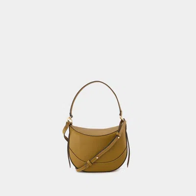 Vanessa Bruno Small Daily Top-handle Half-moon Tote Bag In Brown