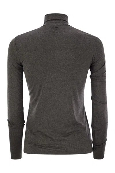 Weekend Max Mara Multif Turtleneck Stretch Viscose Top