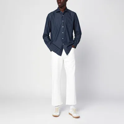 Xacus Indigo Blue Denim Cotton Shirt