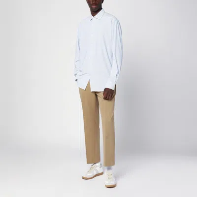 Xacus Light Blue Tailor Fit Shirt In Linen