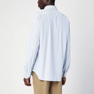 Xacus Light Blue Tailor Fit Shirt In Linen