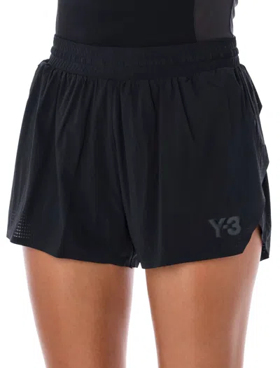 Y-3 Adidas Running Shorts In Black