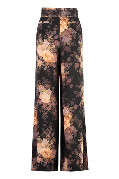 Zimmermann Silk Illustration Flared Trousers