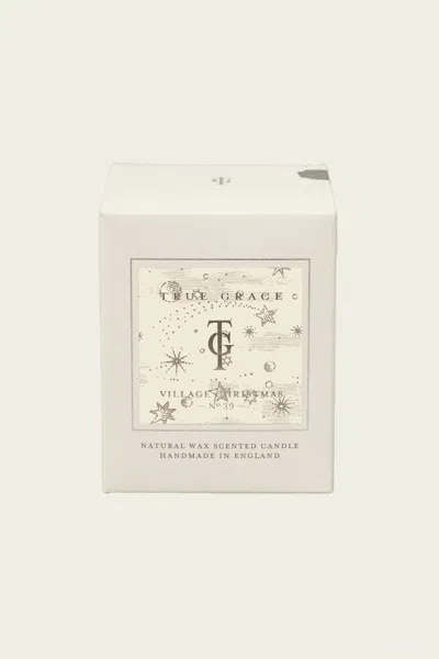 True Grace Village Christmas Silver Classic Candle
