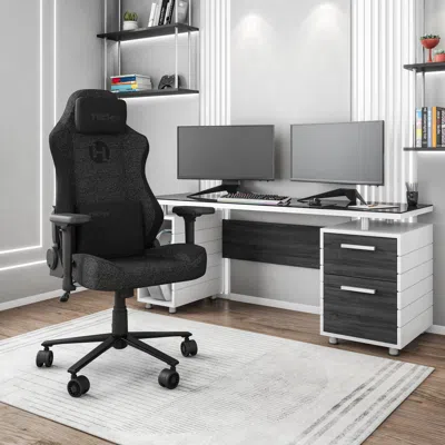 Streamdale Furniture Streamdale Fabric Memory Foam Gaming Chair - Black