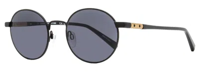 Shinola Unisex Round Runwell Sunglasses Sh2301sl 001 Matte Black 51mm In Multi