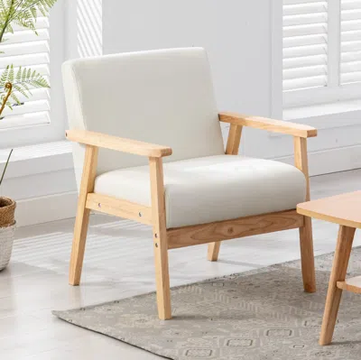 Streamdale Furniture Streamdale Bahamas Beige Linen Fabric Chair