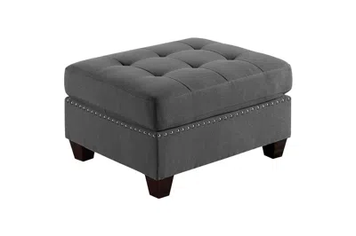 Streamdale Furniture Streamdale Linen Tufted Wedge Sofa With Nailheads