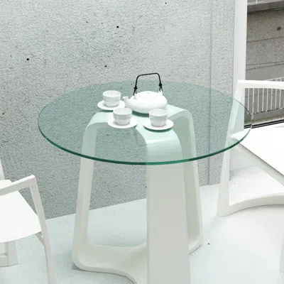 Streamdale Furniture Streamdale 30 Inch Round Tempered Glass Table Top Clear Glass 1/4 Inch Thick