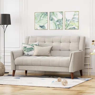 Streamdale Furniture Streamdale Mid-century Modern 2-seater Sofa Retro Chic With Impeccable Design And Comfort