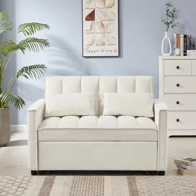 Streamdale Furniture Streamdale Off Velvet Sofa Bed