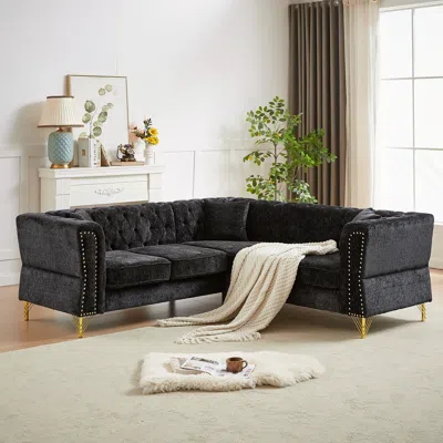 Streamdale Furniture Streamdale 81.5-inch Chenille Corner Sofa