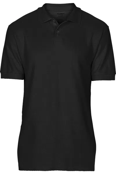 Gildan Softstyle Mens Short Sleeve Double Pique Polo Shirt In Black