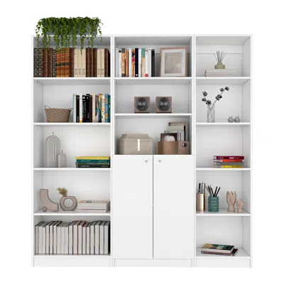 Streamdale Furniture Streamdale Platte 3 Piece Living Room Set With 3 Bookcases