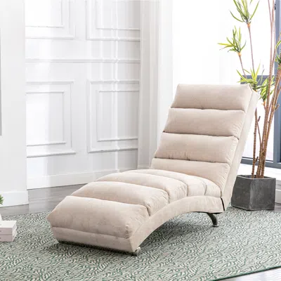 Streamdale Furniture Streamdale Linen Chaise Lounge Indoor Chair