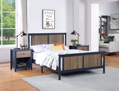 Streamdale Furniture Streamdale Connelly Full Bed Midnight Vintage Walnut