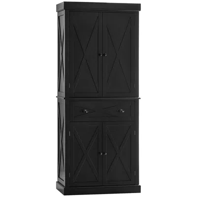 Streamdale Furniture Streamdale Freestanding Modern Farmhouse 4 Door Kitchen Pantry Cabinet