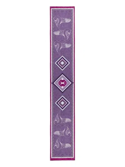 Baccarat 2810214 Ladies Louxor Twillsilk Maxi Tie Purple Scarf In Purple