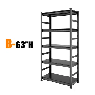 Streamdale Furniture Streamdale 5-tier Adjustable Metal Shelving - 2000 Lbs Load