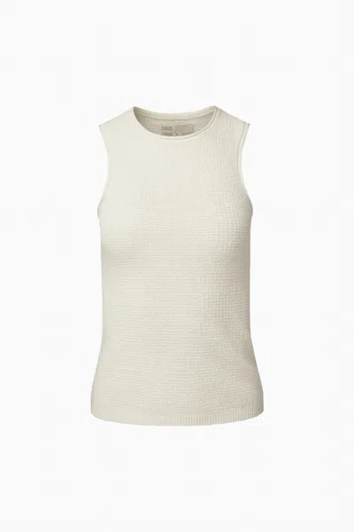 Onia Women's Linen Knit Tank Top In White In Beige