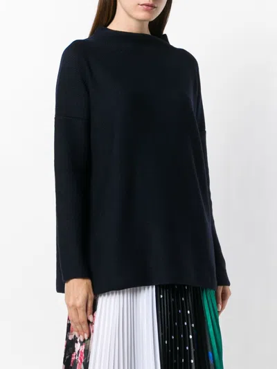 Daniela Gregis Highneck Wool Sweater In Blue