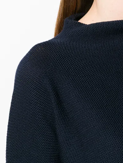 Daniela Gregis Highneck Wool Sweater In Blue