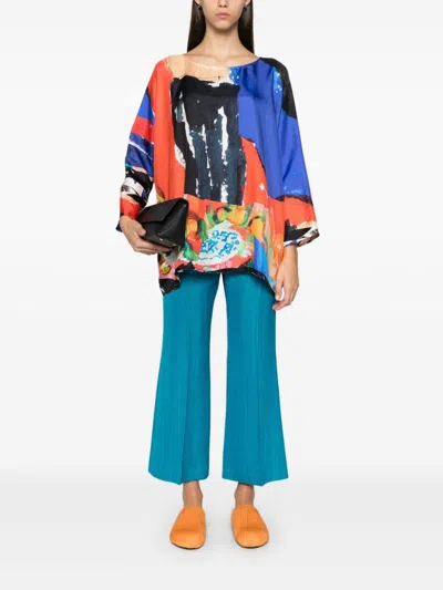 Daniela Gregis Abstract-print Blouse In Pink