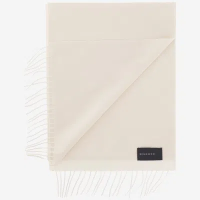 Alex Begg Cashmere Scarf In White