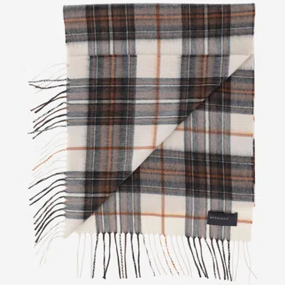 Alex Begg Cashmere Scarf With Check Pattern In Red