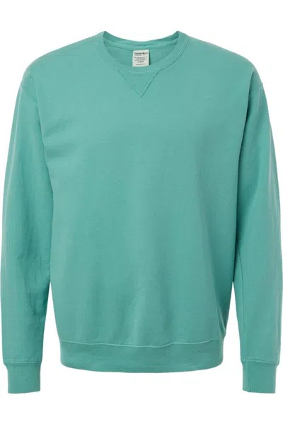 Comfortwash By Hanes Garment-dyed Unisex Crewneck Sweatshirt In Green
