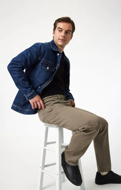 Mavi Zach Straight Leg In Olive Casual Twill In Green