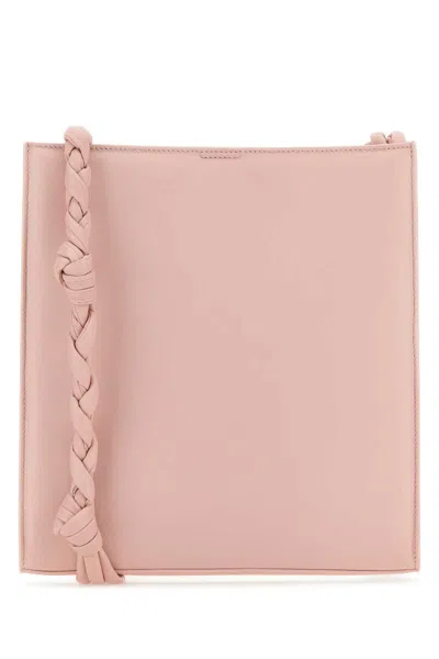 Jil Sander Unique Handle Leather Shoulder Bag In Pink