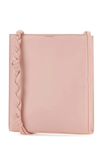 Jil Sander Unique Handle Leather Shoulder Bag In Pink