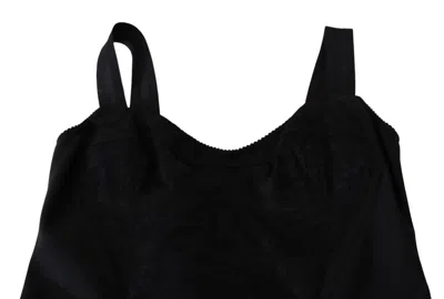 Dolce & Gabbana Black Floral Lace Bodysuit Hot Pants Dress In Black