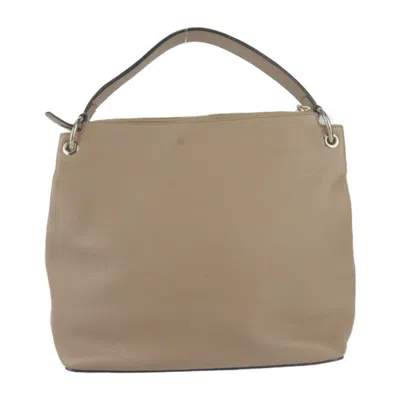 Pre-owned Gucci Soho Mauve Leather Tote Bag () In Beige