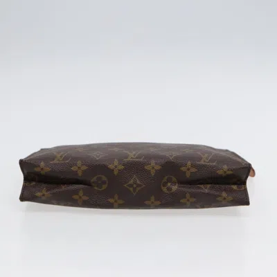 Pre-owned Louis Vuitton Poche Toilette Brown Canvas Clutch Bag ()