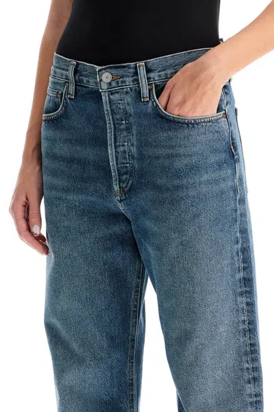 Shop Agolde Ca Straight Low-waist Jeans By Fran In Blue